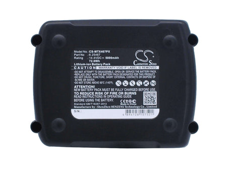 14.4V, Li-ion, 5000mAh, Power Tools battery fits Metabo, 6.25454, Bs 14.4 6.02105.50, Bs 14.4 6.02105.51, 72Wh Power Tools Cameron Sino Technology Limited (Power Tools)