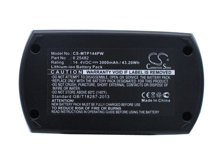 14.4V, Li-ion, 3000mAh, Power Tools battery fits Metabo, 6.25482, Bsz 14.4, Bsz 14.4 Impuls, 43.2Wh Power Tools Cameron Sino Technology Limited (Power Tools)