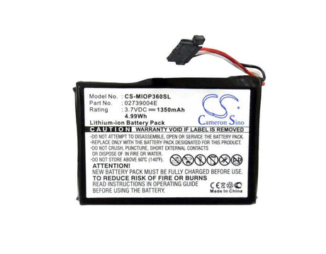 3.7V, Li-ion, 1350mAh, GPS battery fits Micromaxx, Mitac, Mm95242, 5Wh GPS, Navigator Cameron Sino Technology Limited