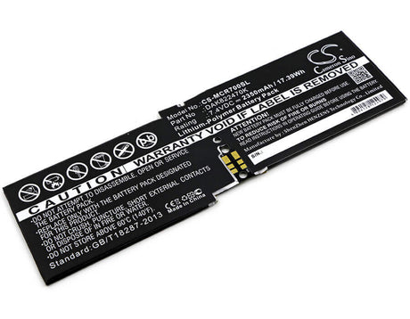 7.4V, Li-Polymer, 2350mAh, Tablet battery fits Microsoft, Dak822470k, Cr7-00005, Surface 1703, 17.39Wh Tablet Cameron Sino Technology Limited