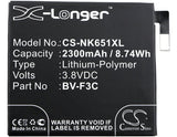 3.8V, Li-Polymer, 2300mAh, SmartPhone battery fits Microsoft, Bv-f3c, Lumia 650 Xl, 8.74Wh Mobile, SmartPhone Cameron Sino Technology Limited (Suspended)