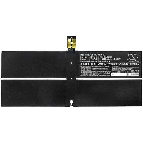 Tablet Battery For Microsoft, Surface 1769, Surface 1782, Surface 2-lqn-00004 7.57v, 5900mah - 44.66wh Tablet Cameron Sino Technology Limited