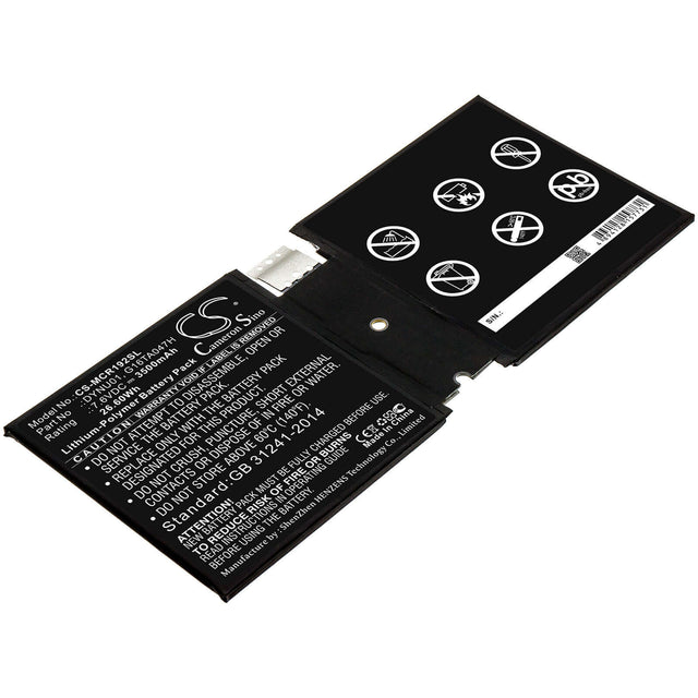 7.6V, Li-Polymer, 3500mAh, Tablet battery fits Microsoft, Dynu01, Surface 1927, Surface Go 2, 26.60Wh Tablet Cameron Sino Technology Limited