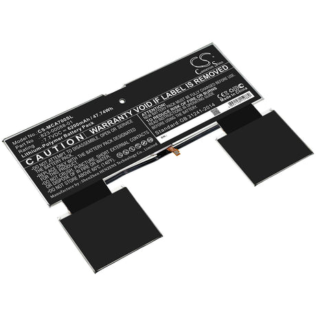7.7V, Li-Polymer, 6200mAh, Tablet battery fits Microsoft, Google, A70, Pixel Slate, 47.74Wh Tablet Cameron Sino Technology Limited