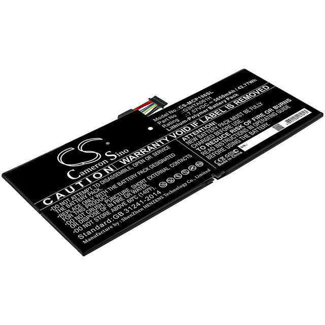 7.57V, Li-Polymer, 5650mAh, Tablet battery fits Microsoft, G3hta061h, Surface Pro 7, Surface Pro 7 1866, 42.77Wh Tablet Cameron Sino Technology Limited