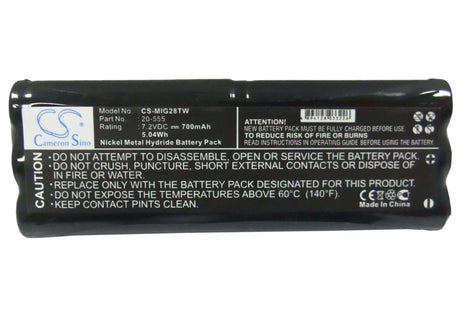 7.2V, Ni-MH, 700mAh, Two-Way Radio battery fits Midland, 20-555, G-28, G-30, 5.04Wh Two-Way Radio Cameron Sino Technology Limited