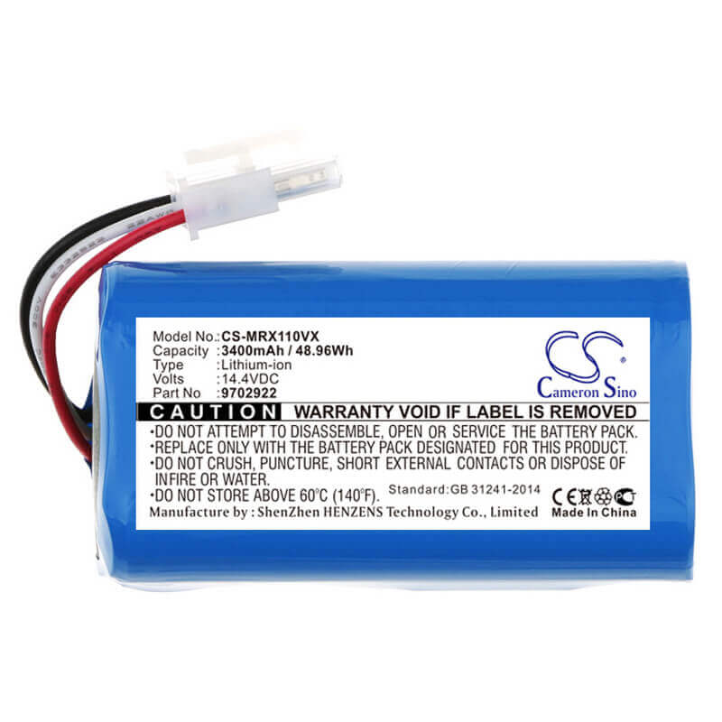 14.4V, Li-ion, 3400mAh, Vacuum battery fits Miele, Rx1-sjql0, Scout Rx1, Scout Rx2 60, 48.96Wh Vacuum Cameron Sino Technology Limited