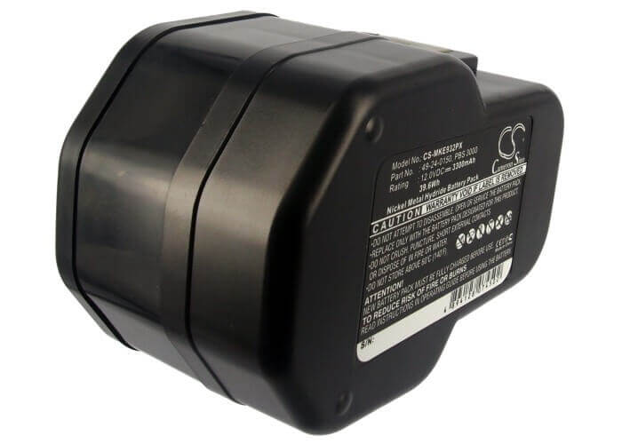 12.0V, Ni-MH, 3300mAh, Power Tools battery fits Milwaukee, 4 932 367 904, 0502-23, 0502-25, 39.6Wh Power Tools Cameron Sino Technology Limited (Power Tools)