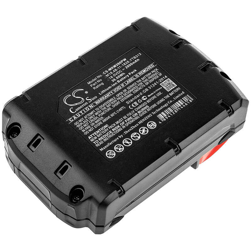 18.0V, Li-ion, 2000mAh, Power Tools battery fits Geberit, Novopress, Fromm, Atlas Copco, Berner, Milwaukee, 175187, Loktor H18, Loktor P18t, 36Wh Power Tools Cameron Sino Technology Limited (Power Tools)