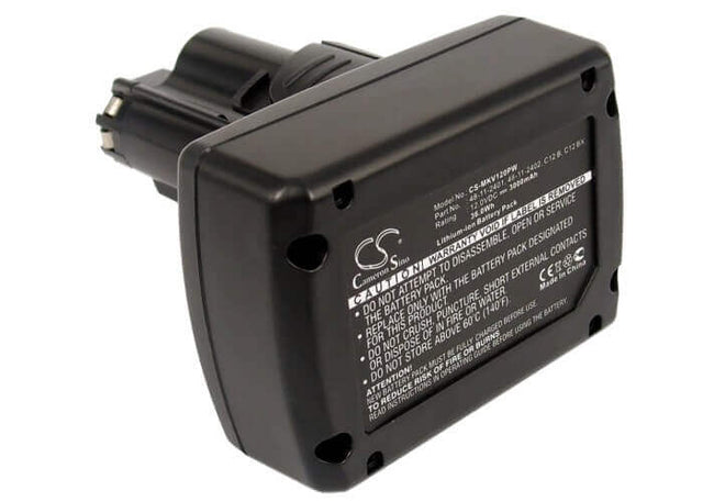 12.0V, Li-ion, 3000mAh, Power Tools battery fits Milwaukee, 48112401, 2207-20, 2207-21, 36Wh Power Tools Cameron Sino Technology Limited (Power Tools)