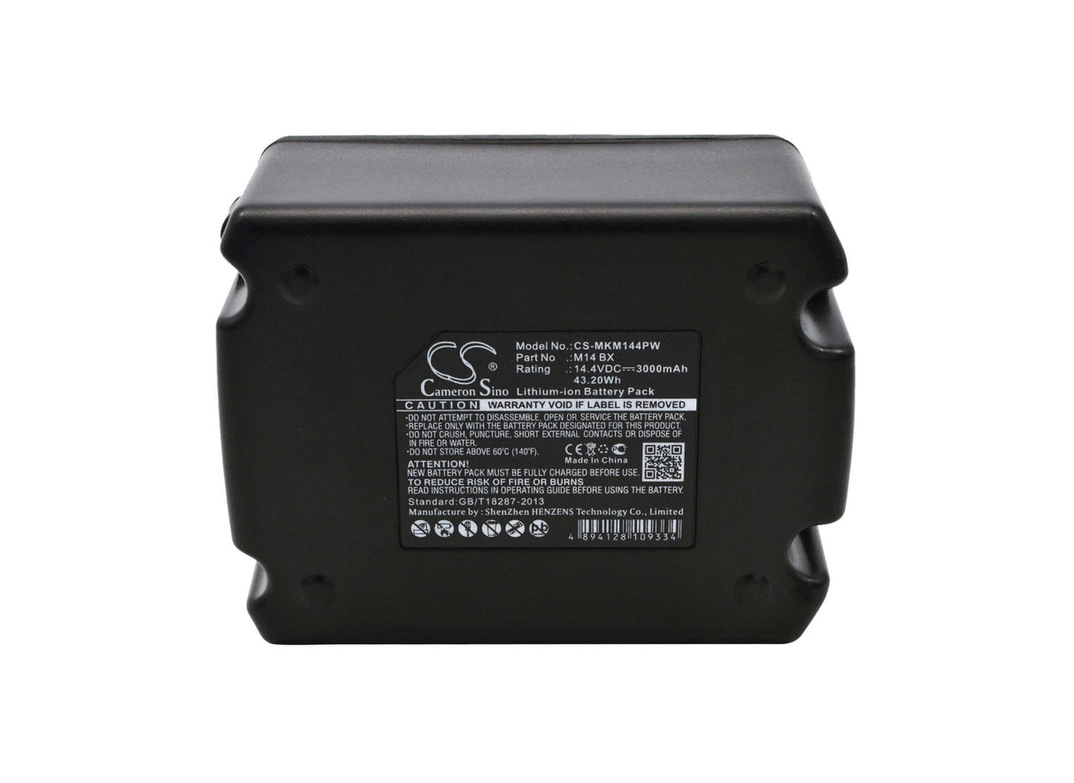 14.4V, Li-ion, 3000mAh, Power Tools battery fits Milwaukee, M14 Bx, C14 Dd, C14 Pd, 43.2Wh Power Tools Cameron Sino Technology Limited (Power Tools)
