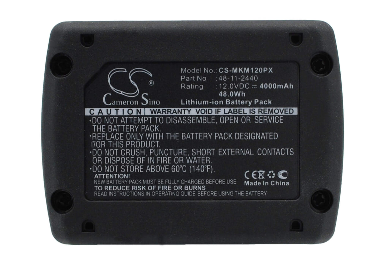 12.0V, Li-ion, 4000mAh, Power Tools battery fits Milwaukee, 48112402, C12 Fm, C12 Hz, 48Wh Power Tools Cameron Sino Technology Limited (Power Tools)