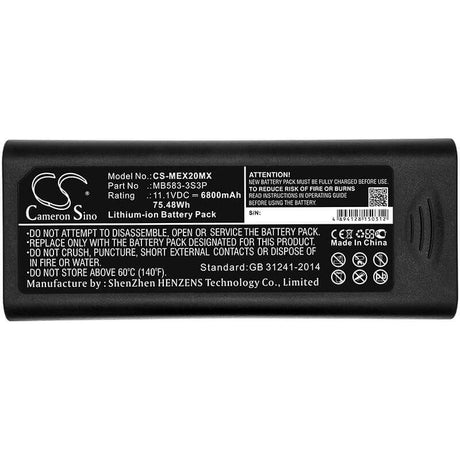 11.1V, Li-ion, 6800mAh, Medical battery fits Mindray, 022-000008-00, Accutorr 3, Accutorr 7, 75.48Wh Medical Cameron Sino Technology Limited (Medical)