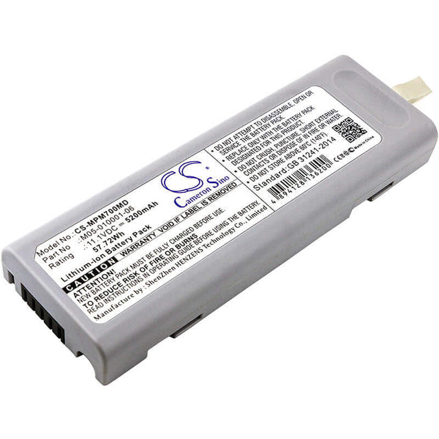 11.10V, Li-ion, 5200mAh, Medical battery fits Ge, Mindray, 0146-00-0069, 57.72Wh Medical Cameron Sino Technology Limited (Medical)