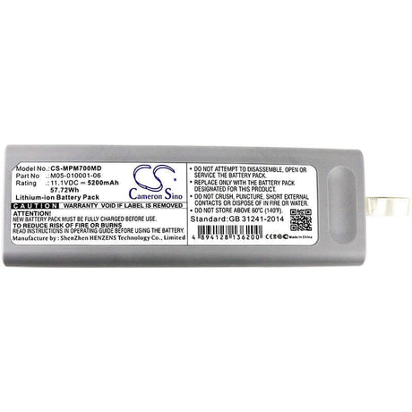 11.10V, Li-ion, 5200mAh, Medical battery fits Ge, Mindray, 0146-00-0069, 57.72Wh Medical Cameron Sino Technology Limited (Medical)