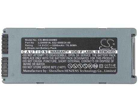 14.8V, Li-ion, 5200mAh, Medical battery fits Mindray, 022-000034-00, Beneheart D1, Beneheart D2, 76.96Wh Medical Cameron Sino Technology Limited (Medical)