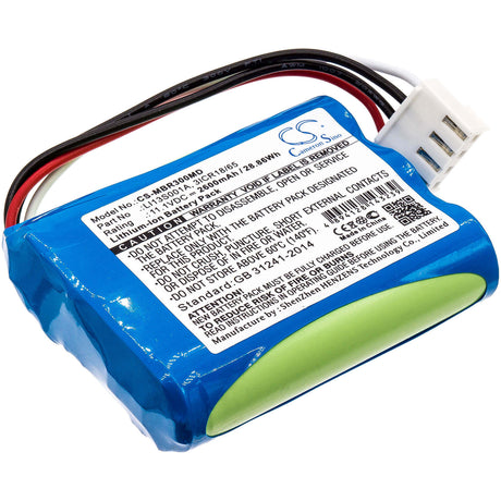 11.1V, Li-ion, 2600mAh, Medical battery fits Mindray, 022-000122-00, Beneheart R3, Beneheart R3 Ekg, 28.86Wh Medical Cameron Sino Technology Limited (Medical)