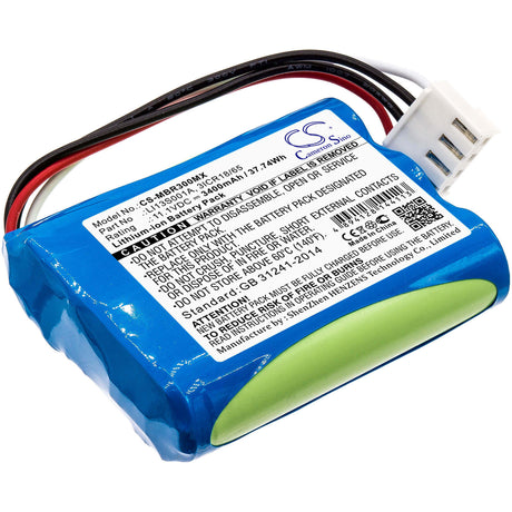 11.1V, Li-ion, 3400mAh, Medical battery fits Mindray, 022-000122-00, Beneheart R3, Beneheart R3 Ekg, 37.74Wh Medical Cameron Sino Technology Limited (Medical)