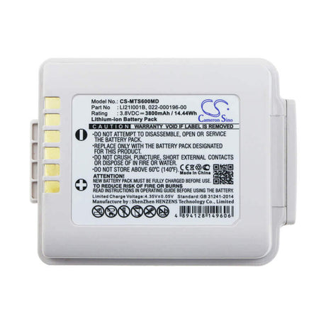 3.8V, Li-ion, 3800mAh, Medical battery fits Mindray, 022-000196-00, Benevision Td60, Benevision Tms60, 14.44Wh Medical Cameron Sino Technology Limited (Medical)