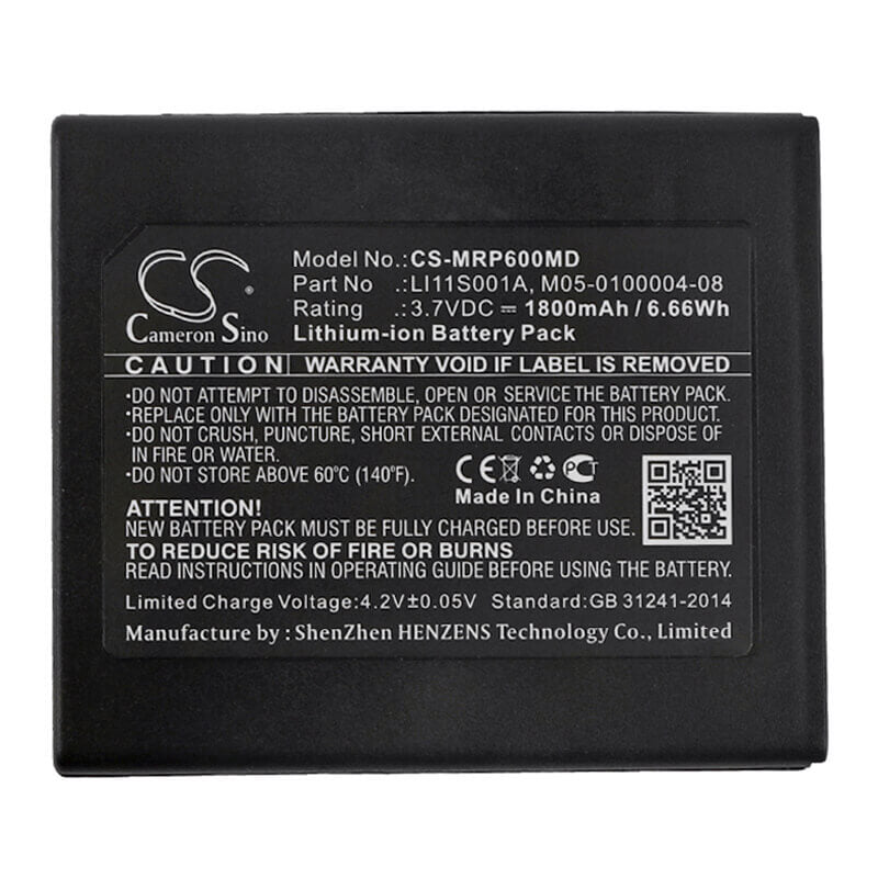 3.7V, Li-ion, 1800mAh, Medical battery fits Mindray, 022-000008-00, Dpm2, Oxymetre Pouls Pm60, 6.66Wh Medical Cameron Sino Technology Limited (Medical)