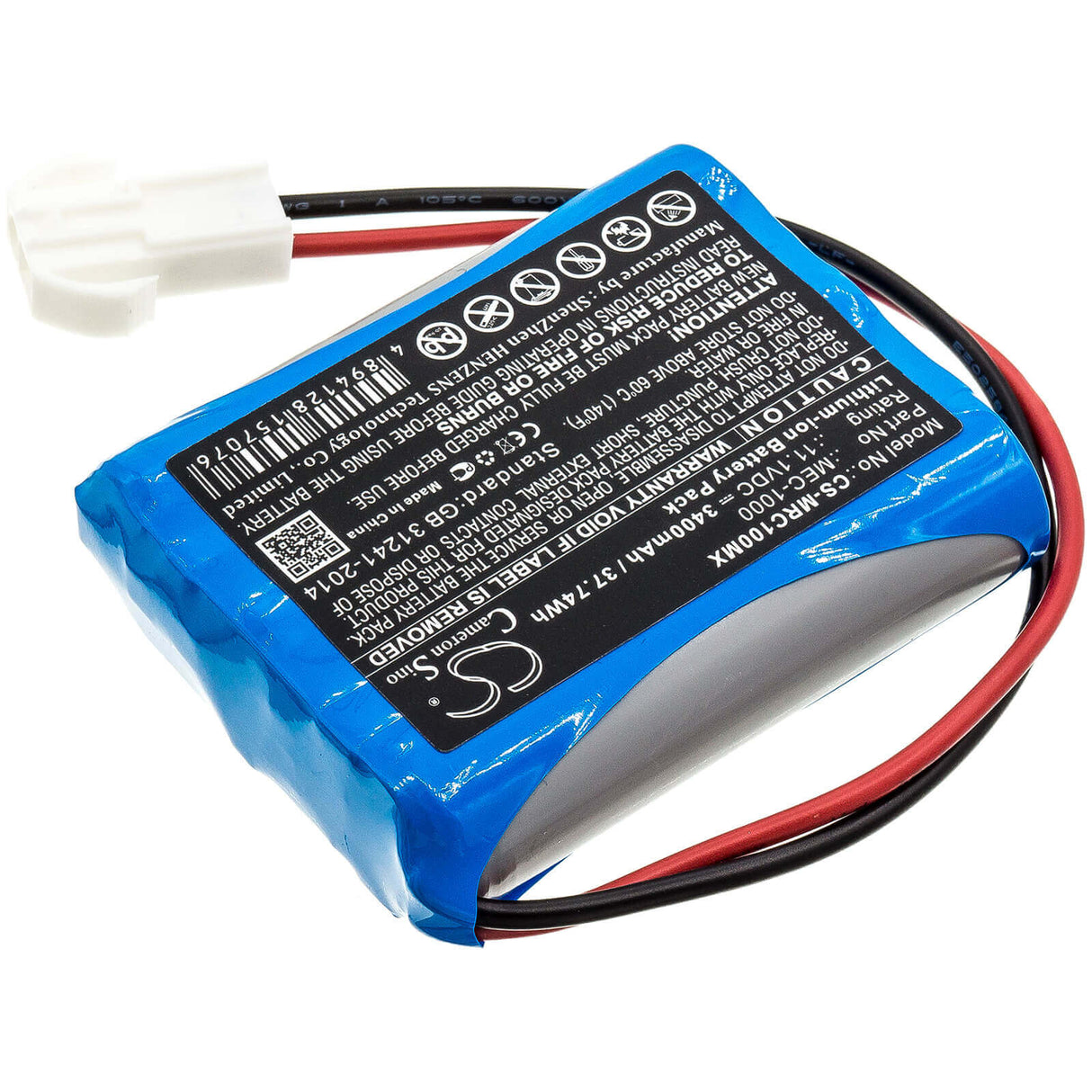 11.1V, Li-ion, 3400mAh, Medical battery fits Mindray, Mec-1000, 37.74Wh Medical Cameron Sino Technology Limited (Medical)