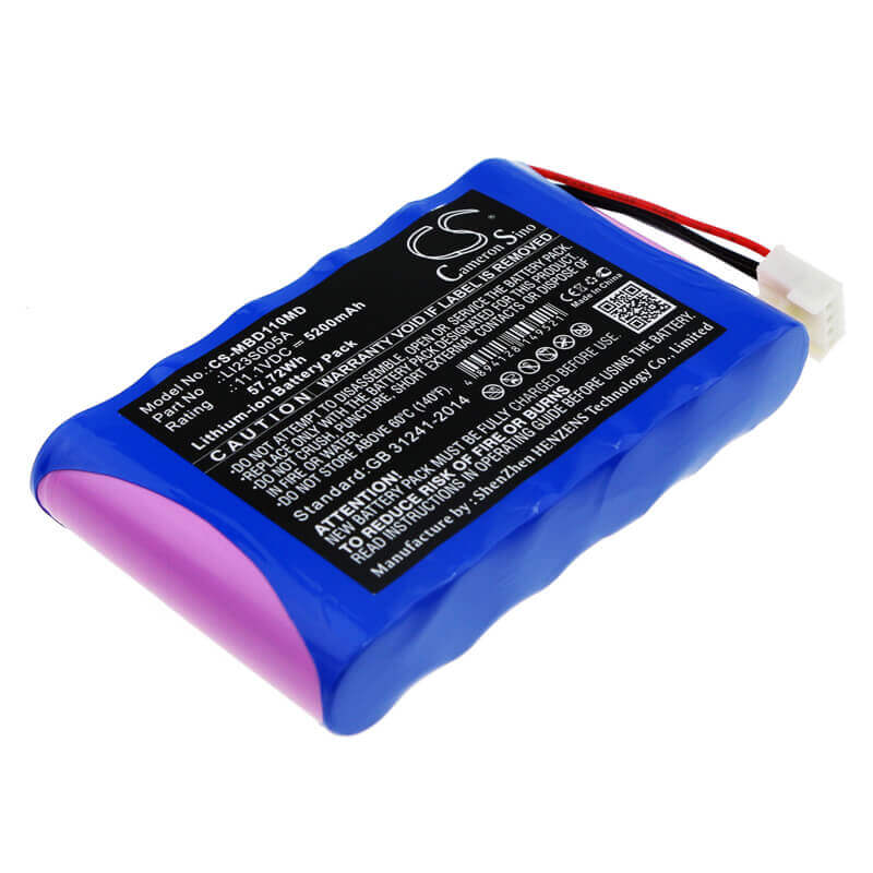 11.1V, Li-ion, 5200mAh, Medical battery fits Mindray, Li23s005a, Umec10, 57.72Wh Medical Cameron Sino Technology Limited (Medical)