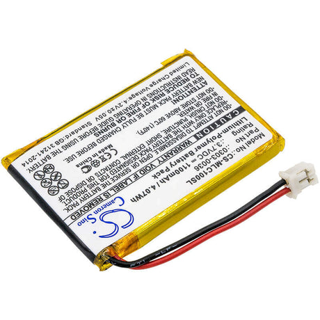 3.7V, Li-Polymer, 1100mAh, Equipment battery fits Minelab, 0303-0036, CTX 3030 WM-10, Gpz 7000, 4.07Wh Equipment, Survey, Test Cameron Sino Technology Limited
