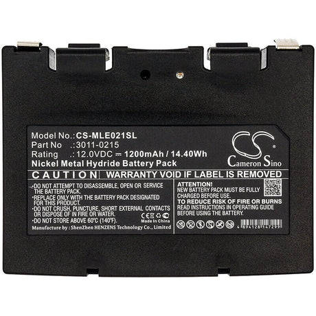 12.0V, Ni-MH, 1200mAh, Equipment battery fits Minelab, 3011-0215, Eureka Gold Metal Detector, Musketeer Advantage Metal Dete, 14.4Wh Equipment, Survey, Test Cameron Sino Technology Limited