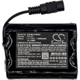 11.1V, Li-ion, 3400mAh, Equipment battery fits Minelab, P3-xs, Sovereign XS, 37.74Wh Equipment, Survey, Test Cameron Sino Technology Limited