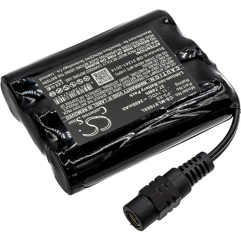 11.1V, Li-ion, 3400mAh, Equipment battery fits Minelab, P3-xs, Sovereign XS, 37.74Wh Equipment, Survey, Test Cameron Sino Technology Limited