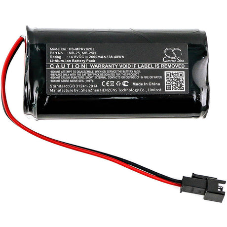 14.8V, Li-ion, 2600mAh, Speaker battery fits Mipro, Ma-101b, Ma-202, 38.48Wh Speaker Cameron Sino Technology Limited