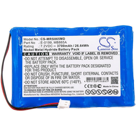 7.2V, Ni-MH, 3700mAh, Medical battery fits Mir, E-0199, A23-oj, Mir045, 26.64Wh Medical Cameron Sino Technology Limited (Medical)