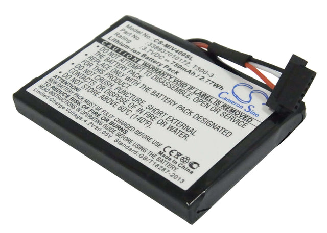 3.7V, Li-ion, 750mAh, GPS battery fits Mitac, 338937010172, M1100, Mio 4190, 2.78Wh GPS, Navigator Cameron Sino Technology Limited