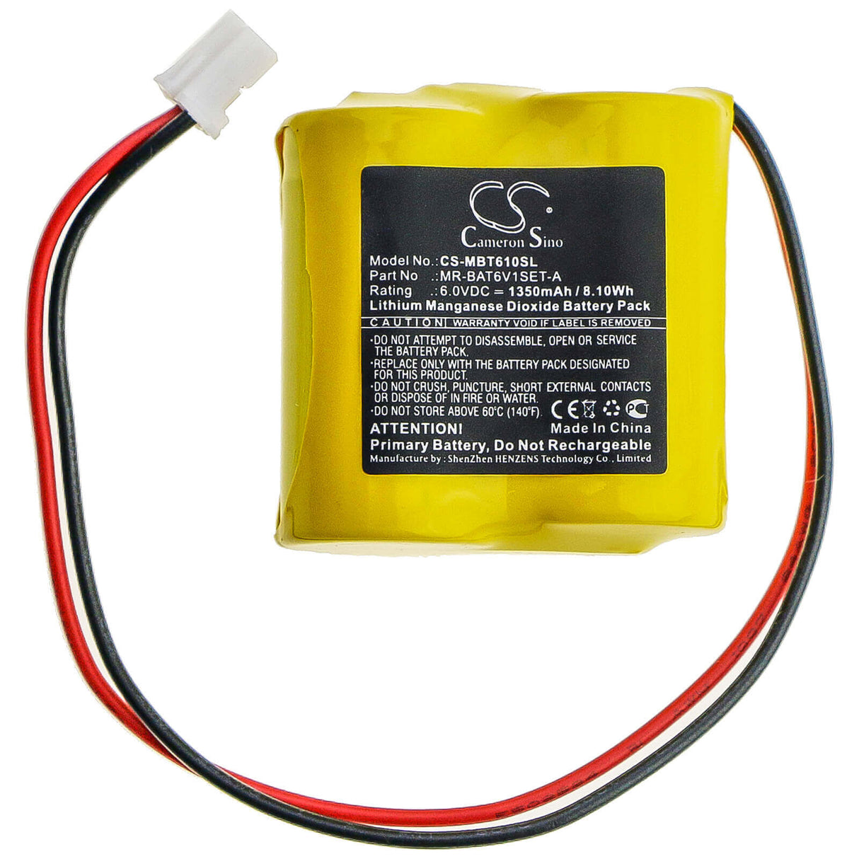 PLC Battery for Mitsubishi, Mr-bat6v1set-a 6v, 1350mah - 8.10wh PLC Cameron Sino Technology Limited