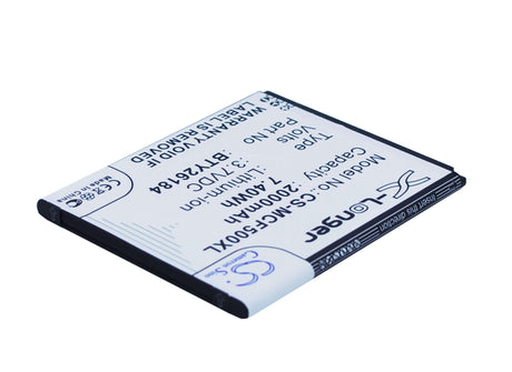 3.7V, Li-ion, 2000mAh, SmartPhone battery fits Mobistel, Bty26184, Cynus F5, Mt-8201b, 7.4Wh Mobile, SmartPhone Cameron Sino Technology Limited (Smartphone)