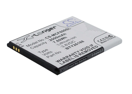 3.8V, Li-ion, 2000mAh, SmartPhone battery fits Posh, Mobistel, B01-e500, Cynus F6, 7.6Wh Mobile, SmartPhone Cameron Sino Technology Limited (Smartphone)