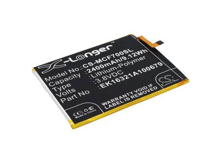 3.8V, Li-Polymer, 2400mAh, SmartPhone battery fits Mobistel, Ek16321a100679, Cynus F7, Cynus F7 4g, 9.12Wh Mobile, SmartPhone Cameron Sino Technology Limited (Suspended)