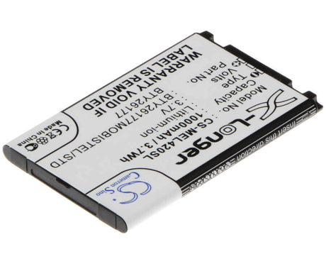 3.7V, Li-ion, 1000mAh, SmartPhone battery fits Mobistel, Bty26177, El420, El420 Dual, 3.7Wh Mobile, SmartPhone Cameron Sino Technology Limited (Suspended)