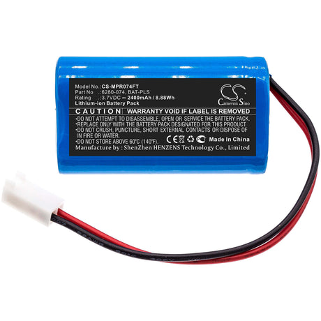 3.7V, Li-ion, 2400mAh, Flashlight battery fits Monarch, 6280-074, Pocket Led Stroboscope, 8.88Wh Flashlight Cameron Sino Technology Limited