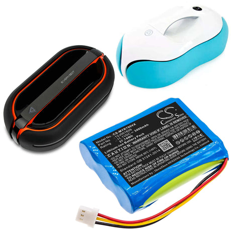 11.1V, Li-ion, 3400mAh, Vacuum battery fits Moneual, Everybot Rs500, Everybot Rs700, 37.74Wh Vacuum Cameron Sino Technology Limited