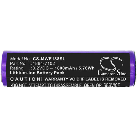 3.2V, LiFePO4, 1800mAh, Shaver battery fits Moser, 1884-7102, 1884 Li+pro, Ermila 1884, 5.76Wh Shaver Cameron Sino Technology Limited