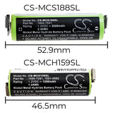 1.2V, Ni-MH, 1200mAh, Shaver battery fits Moser, 1590-7291, Chromini 1591, Chromini 1591b, 1.44Wh Shaver Cameron Sino Technology Limited