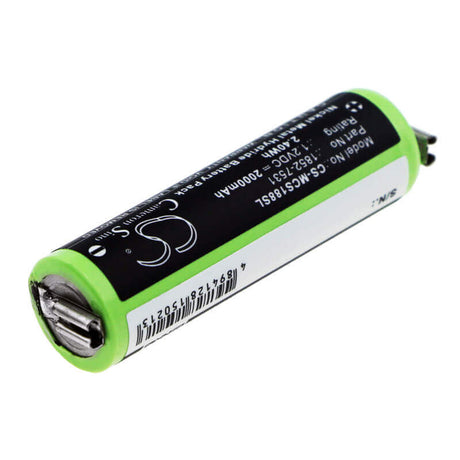 1.2V, Ni-MH, 2000mAh, Shaver battery fits Moser, Wella, 1590-7291, Chromini 1591, Chromini 1591b, 2.4Wh Shaver Cameron Sino Technology Limited