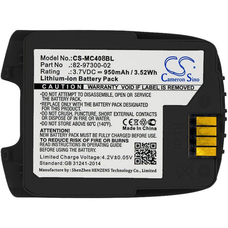 Barcode Scanner Battery For Motorola, Cs4070, Cs4070-sr 3.7v, 950mah - 3.52wh Barcode Scanner Cameron Sino Technology Limited