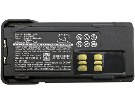 7.4V, Li-ion, 2600mAh, Two-Way Radio battery fits Motorola, Pmnn441, Dp2000, Dp2400, 19.24Wh Two-Way Radio Cameron Sino Technology Limited