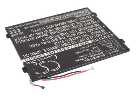 3.7V, Li-Polymer, 6700mAh, Tablet battery fits Motorola, L-l-l Dc110510, Mz615, Mz616, 24.79Wh Tablet Cameron Sino Technology Limited