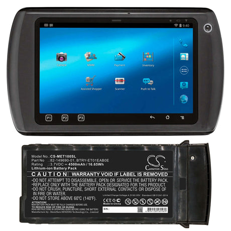 3.7V, Li-ion, 4500mAh, Tablet battery fits Motorola, 82-149690-01, Et1, 16.65Wh Tablet Cameron Sino Technology Limited