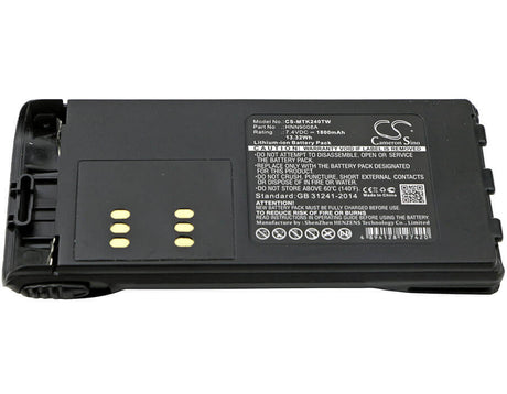 Two-Way Radio Battery For Motorola Gp140, Gp240, Gp280 7.4v, 1800mah - 13.32wh Two-Way Radio Cameron Sino Technology Limited   