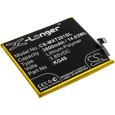 3.85V, Li-Polymer, 3800mAh, SmartPhone battery fits Motorola, Kg40, G8 Play, Moto G Fast, 14.63Wh Mobile, SmartPhone Cameron Sino Technology Limited (Smartphone)