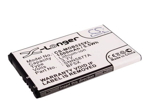 3.7V, Li-ion, 1500mAh, SmartPhone battery fits Motorola, Bf5x, Bravo, Defy, 5.55Wh Mobile, SmartPhone Cameron Sino Technology Limited (Smartphone)